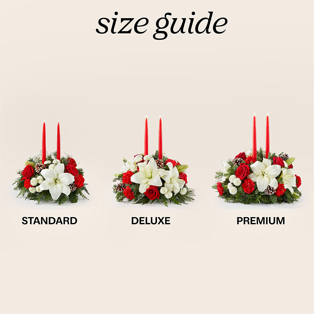 Seasonal Festivities Centerpiece –  Heartfield Florist, Huntsville TX