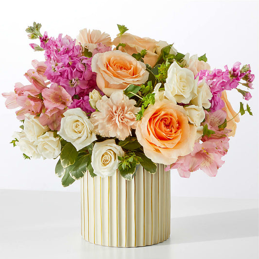 Paradise Bouquet with Ivory Vase –  Heartfield Florist, Huntsville TX