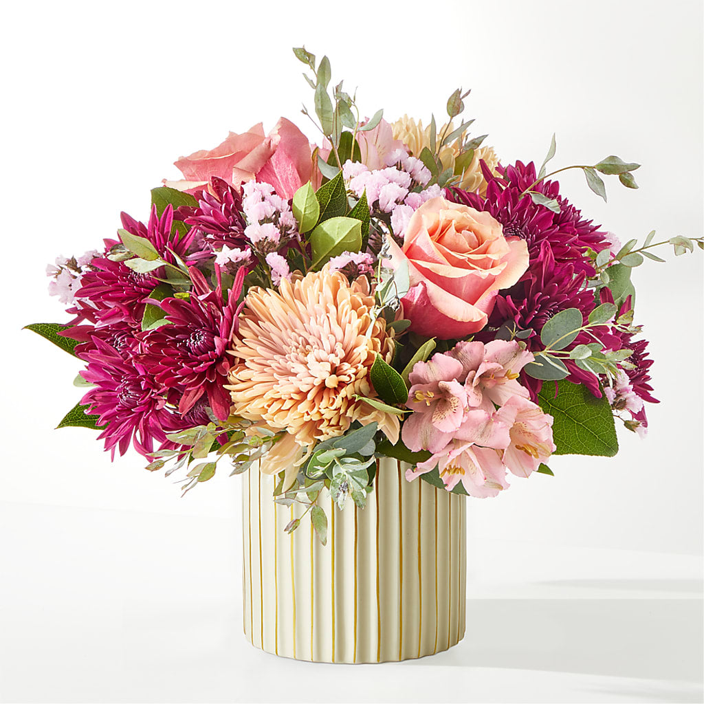 Berry Cobbler Bouquet with Ivory Vase –  Heartfield Florist, Huntsville TX