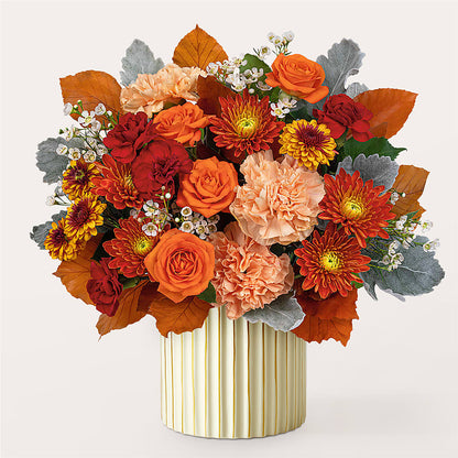 Merlot Bouquet with Ivory Vase –  Heartfield Florist, Huntsville TX