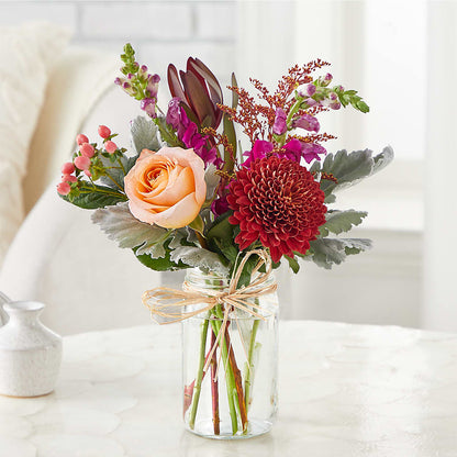 Moody Hues Bouquet –  Heartfield Florist, Huntsville TX