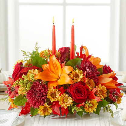 Autumn's Embrace Centerpiece –  Heartfield Florist, Huntsville TX