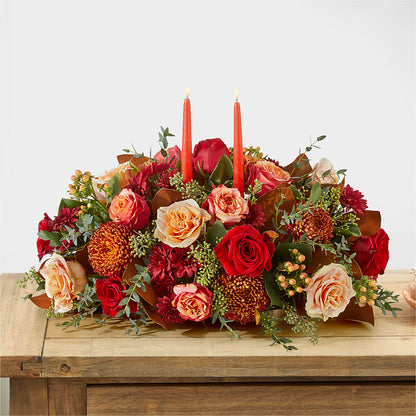 Gather Near Centerpiece –  Heartfield Florist, Huntsville TX