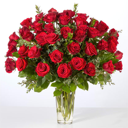 Forever Yours Fifty Stem Red Rose Bouquet –  Heartfield Florist, Huntsville TX