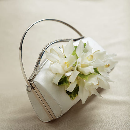 White Purse Decor –  Heartfield Florist, Huntsville TX